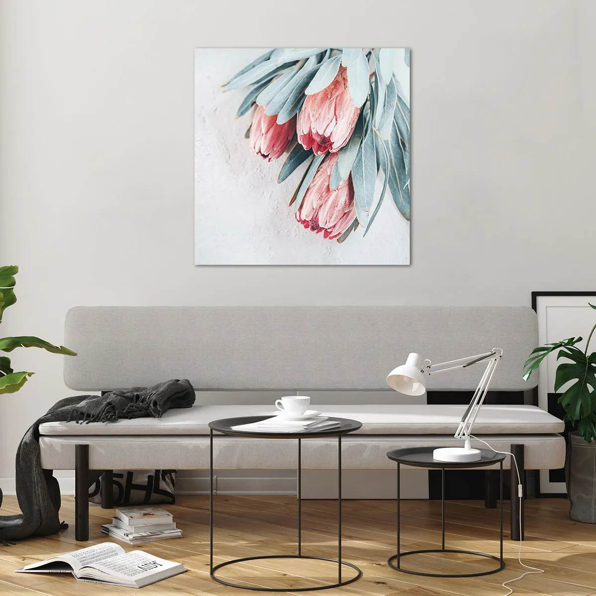 Cuadro sobre vidrio - Impresiones sobre Vidrio - Avergonzada de su propia belleza - 70x70 cm