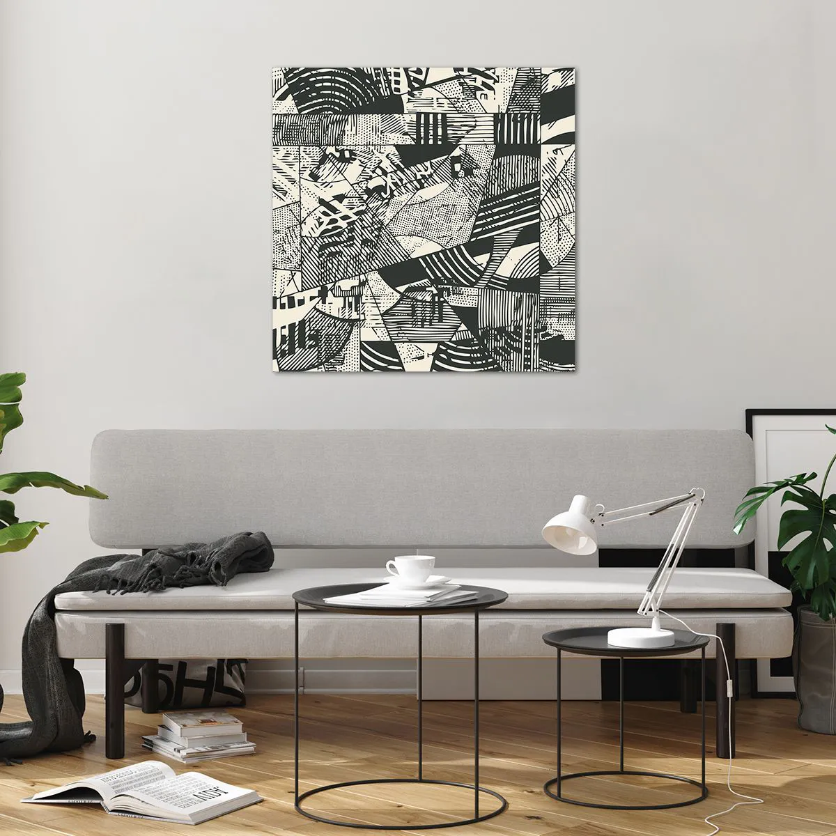 Glass picture - Dynamics of Contemporaneity - 70x70 cm