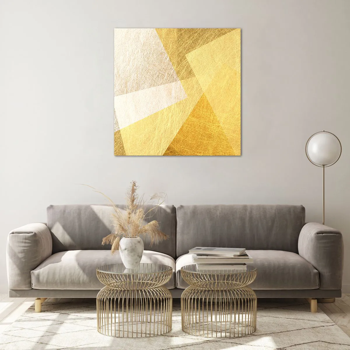 Billede på glas - Geometriens vejr - 70x70 cm