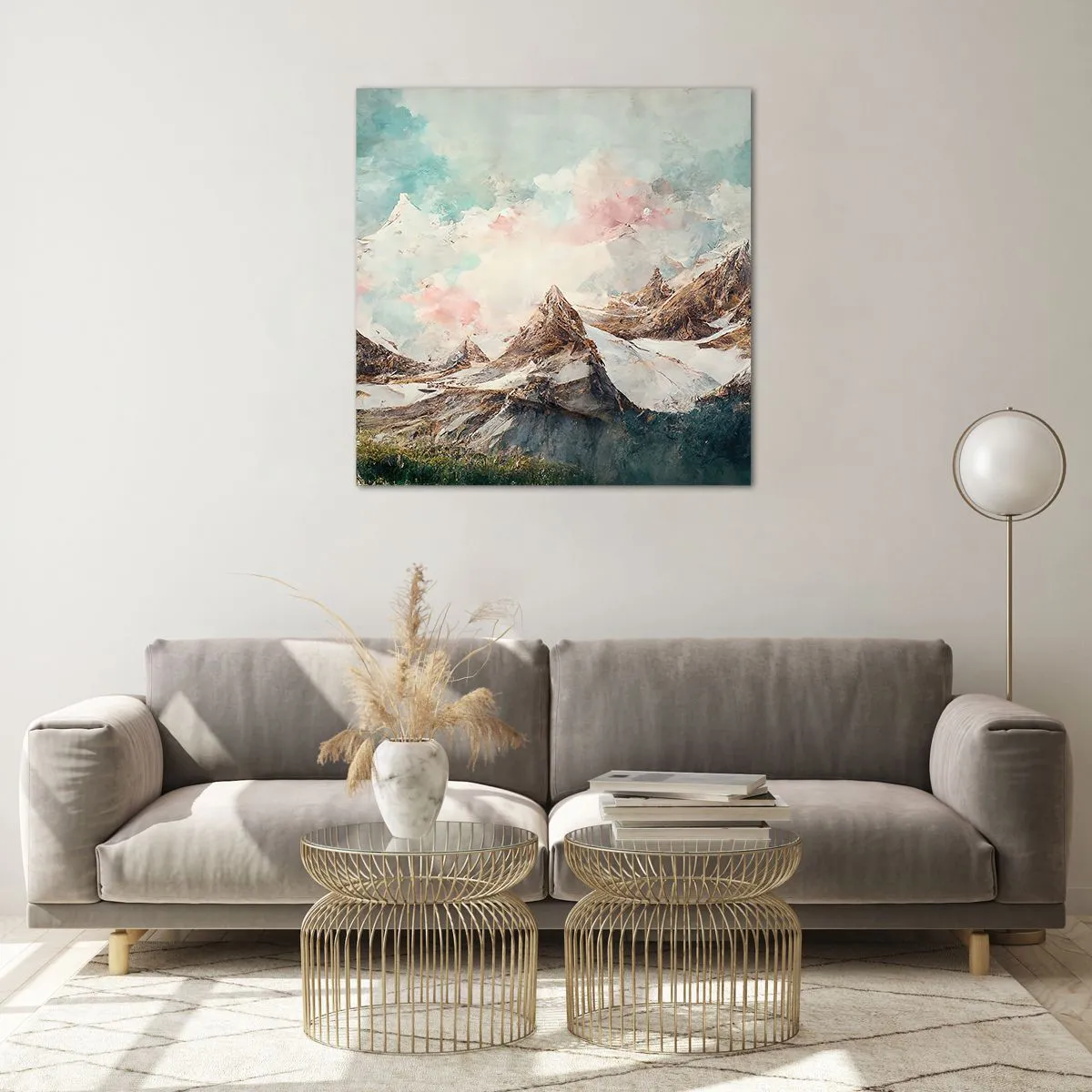 Üveg kép - Sziklás pengék - 70x70 cm