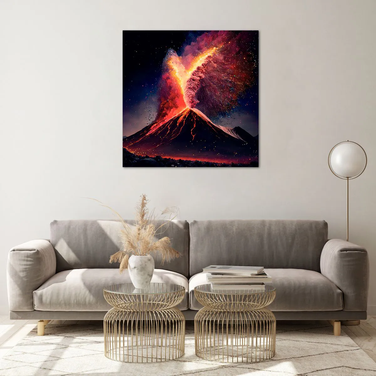 Cuadro sobre vidrio - Impresiones sobre Vidrio - Belleza y horror - 70x70 cm