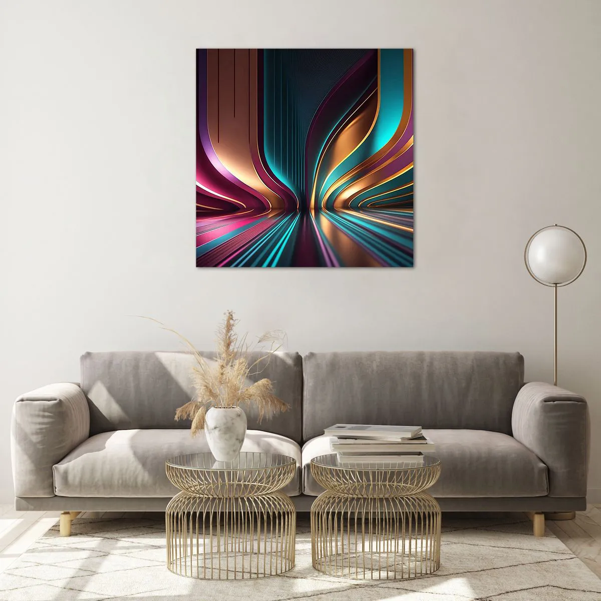 Üveg kép - A fény építészete - 70x70 cm