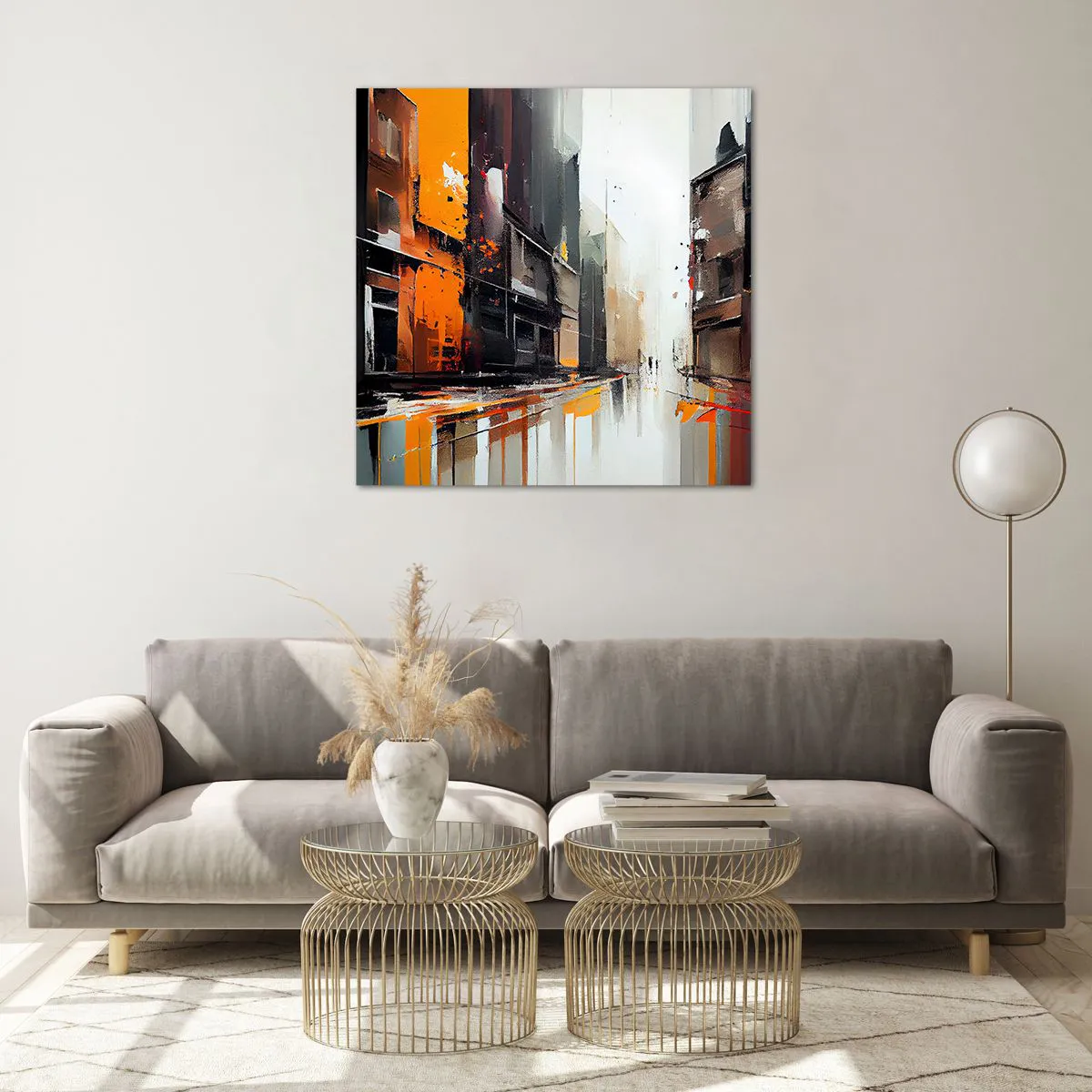 Tablou pe sticlă - O zi ploioasă - 70x70 cm