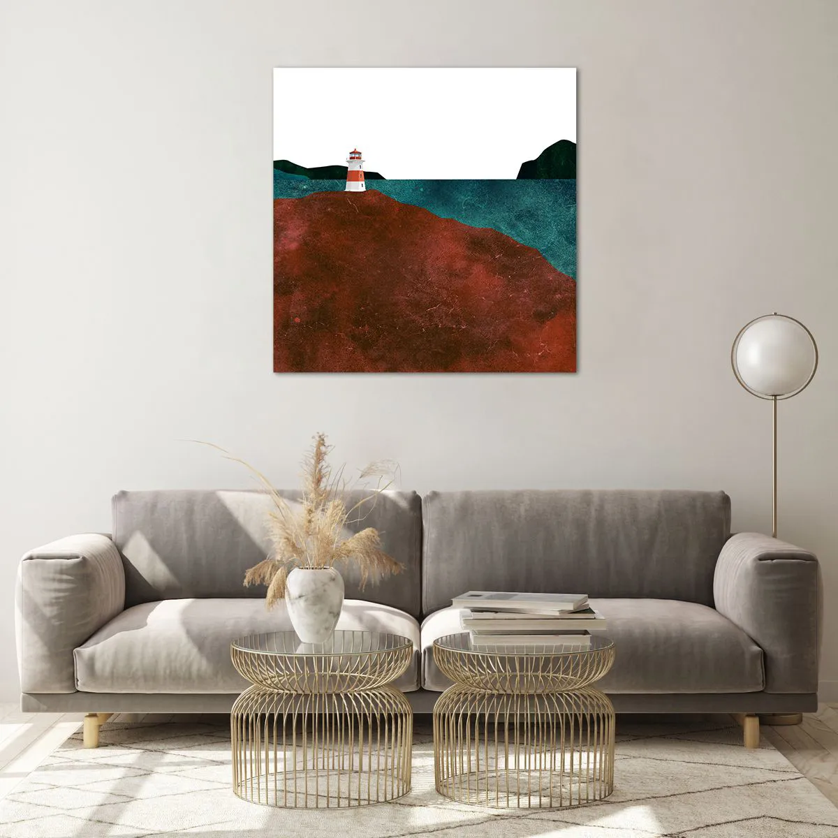 Üveg kép - A tengerre bámulva - 70x70 cm