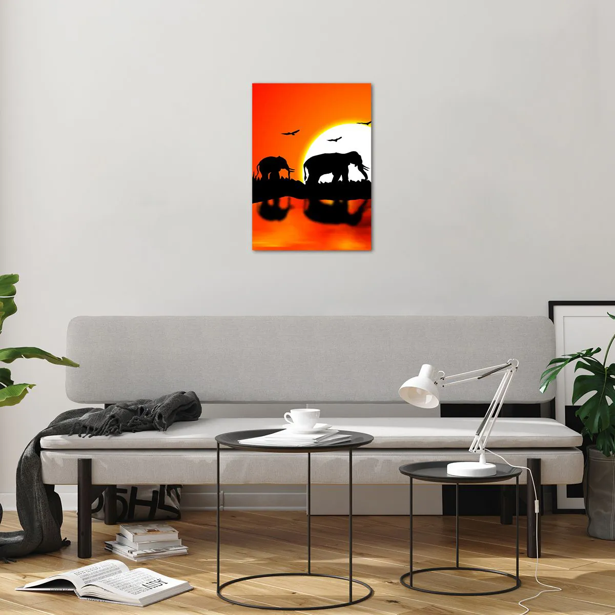 Tablou pe sticlă - Și seara pentru un pahar - 50x70 cm