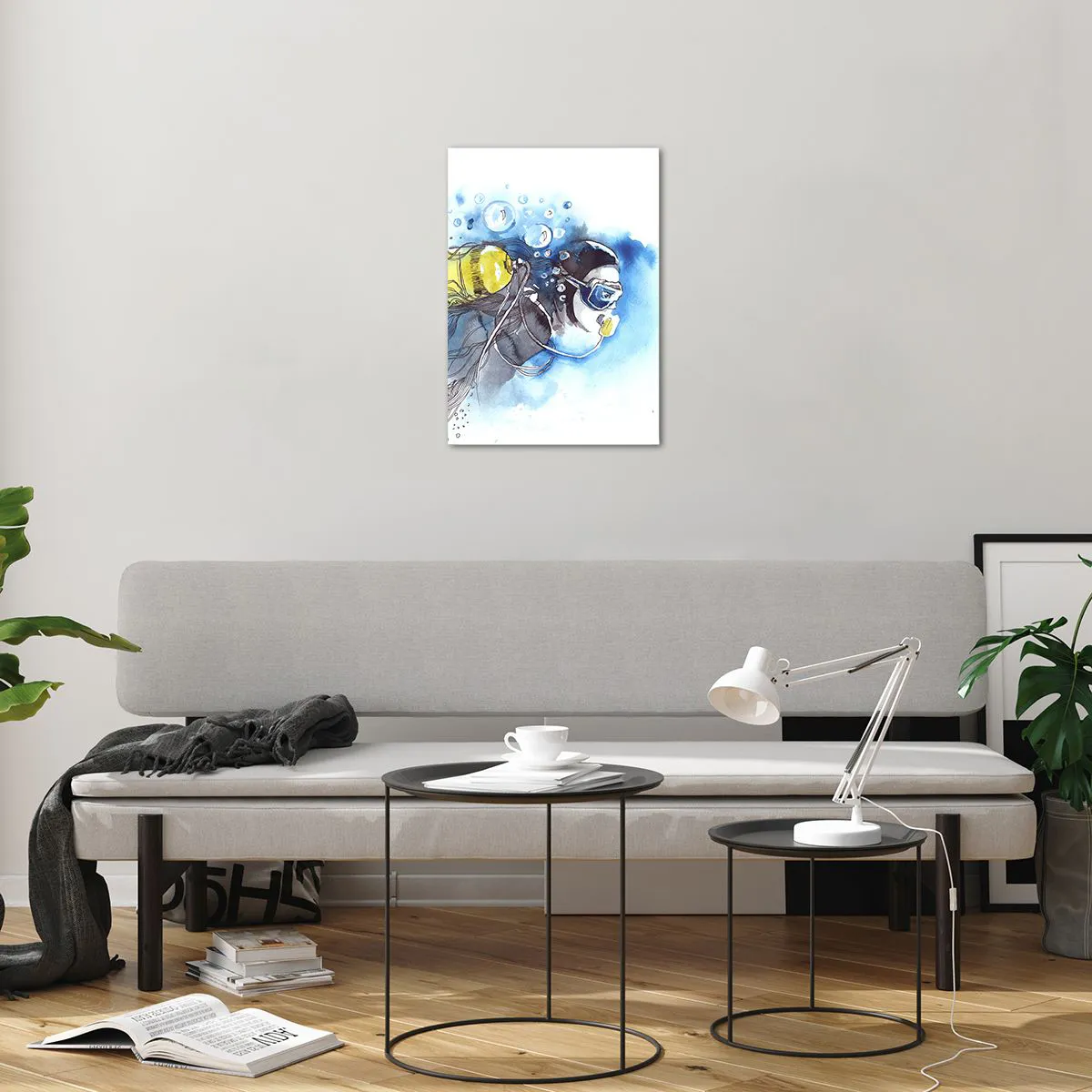 Tablou pe sticlă - Marele albastru - 50x70 cm