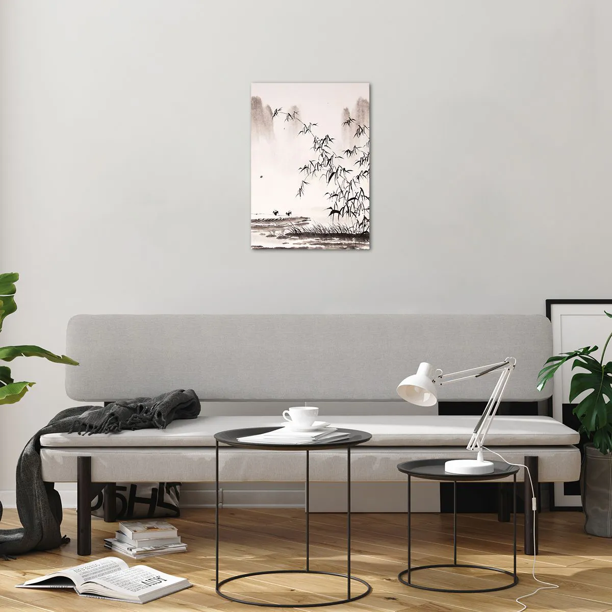 Üveg kép - A rizsföldek csendje - 50x70 cm