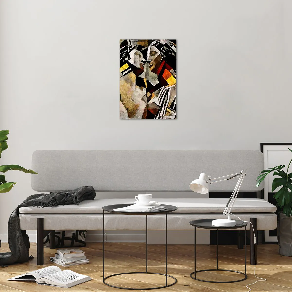 Tablou pe sticlă - Sărut statuar - 50x70 cm