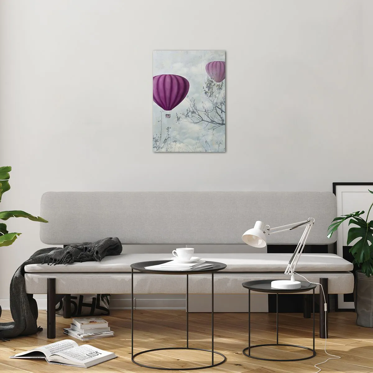 Quadro em vidro - Como navios no céu - 50x70 cm