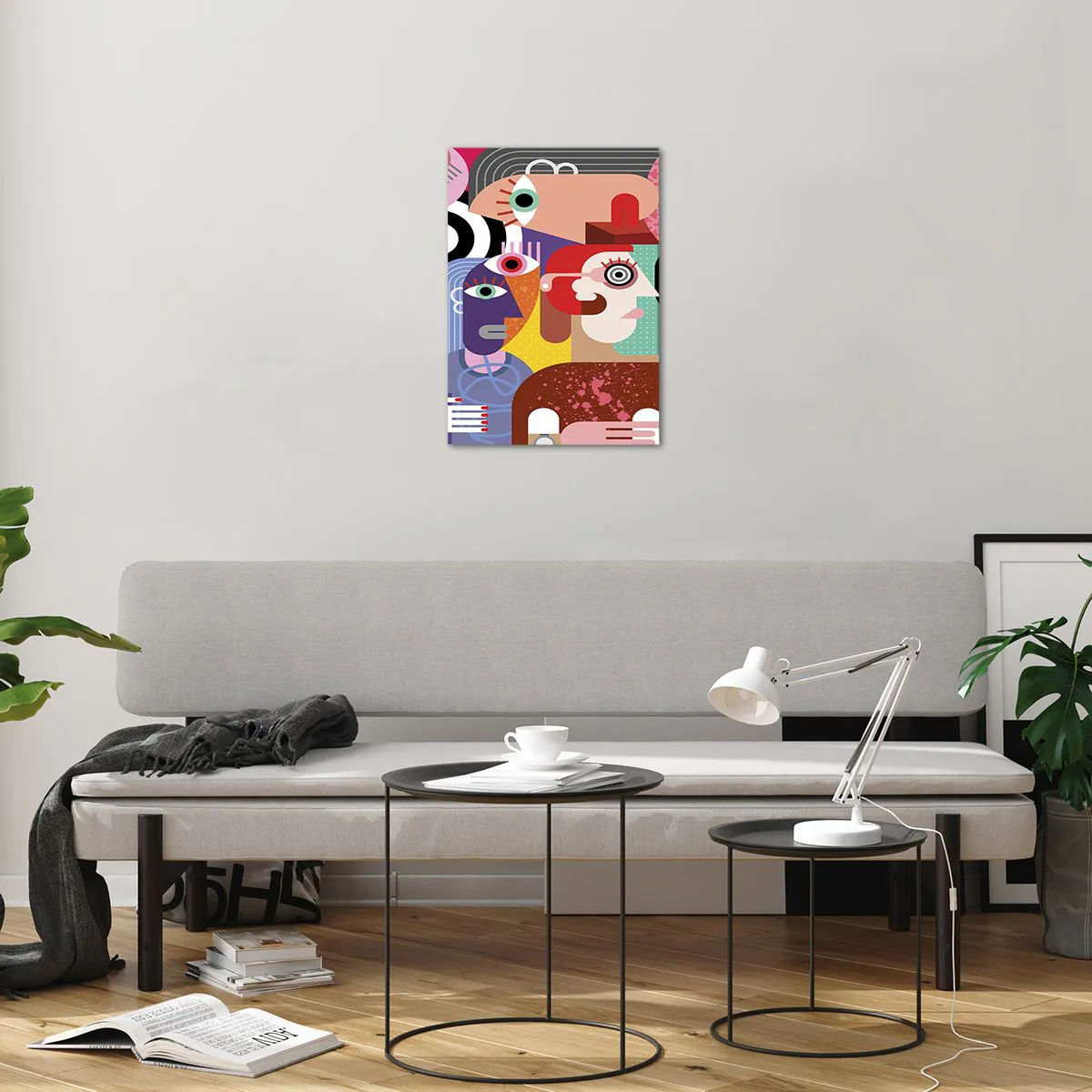 Tablou pe sticlă - Am venit de la domnul Picasso - 50x70 cm