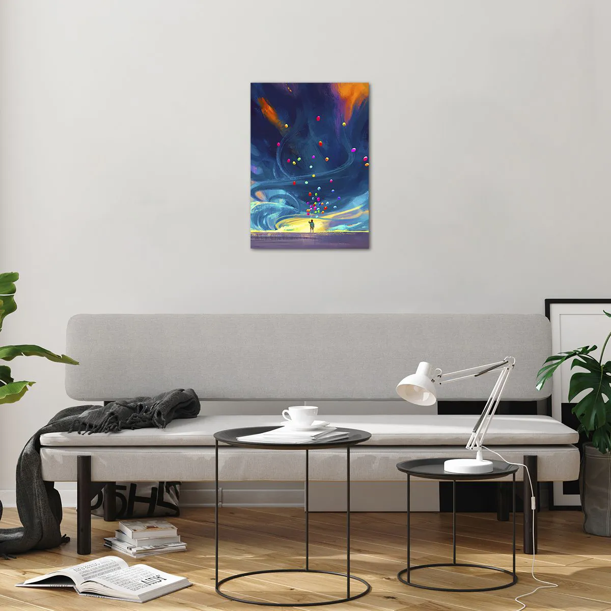 Tablou pe sticlă - Pe un vânt albastru - 50x70 cm