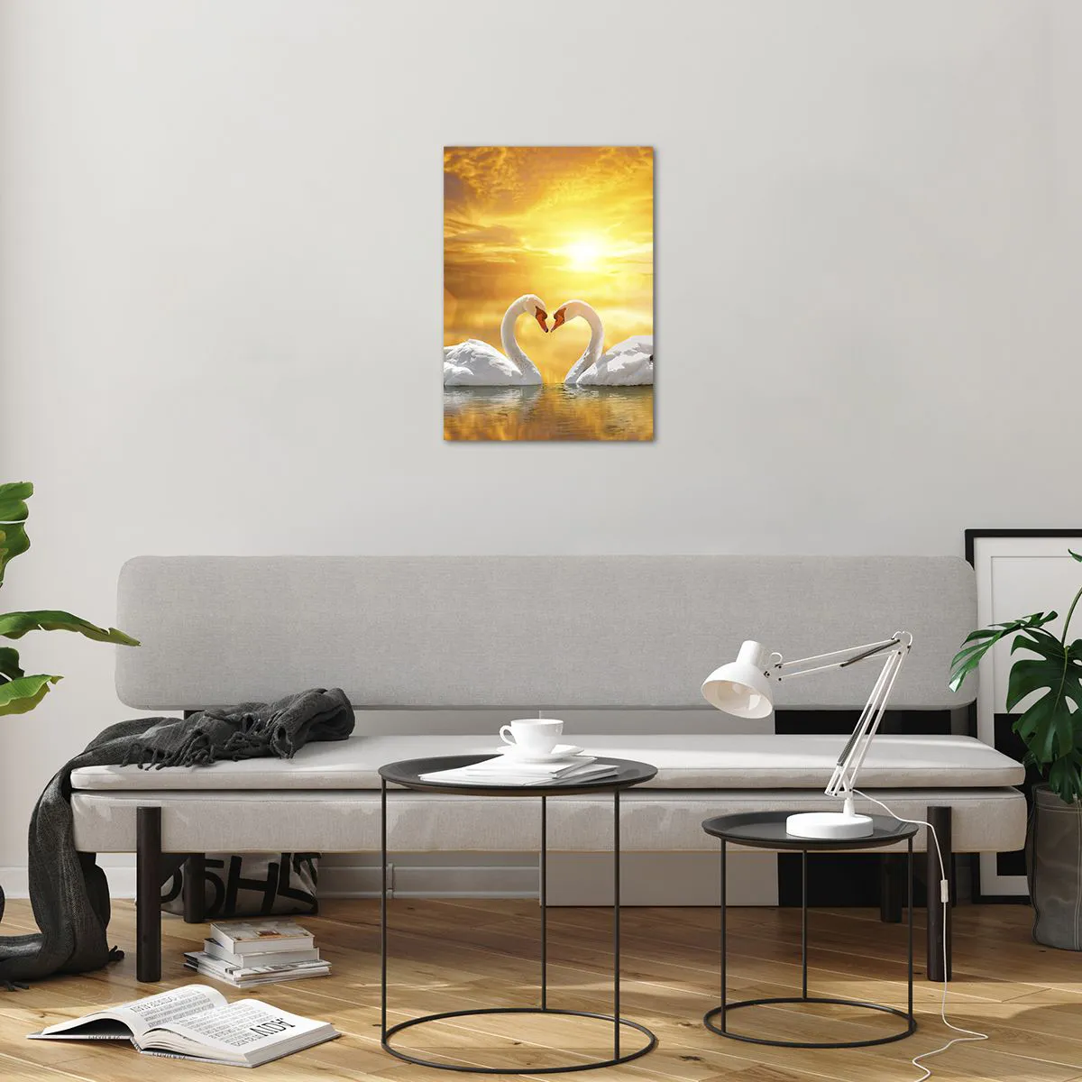 Glass picture - Heart Is the Most Beautiful Word in the World - 50x70 cm