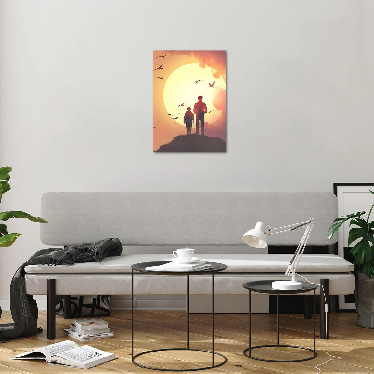 Quadro em vidro - Cara a cara com o sol - 50x70 cm