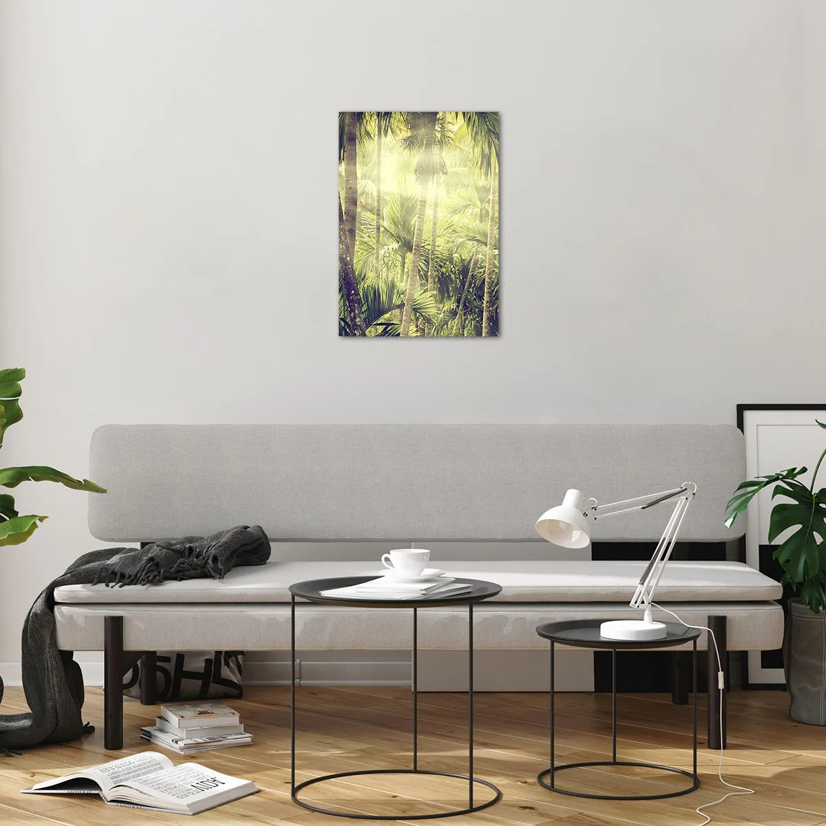 Billede på glas - I grønne gløder - 50x70 cm