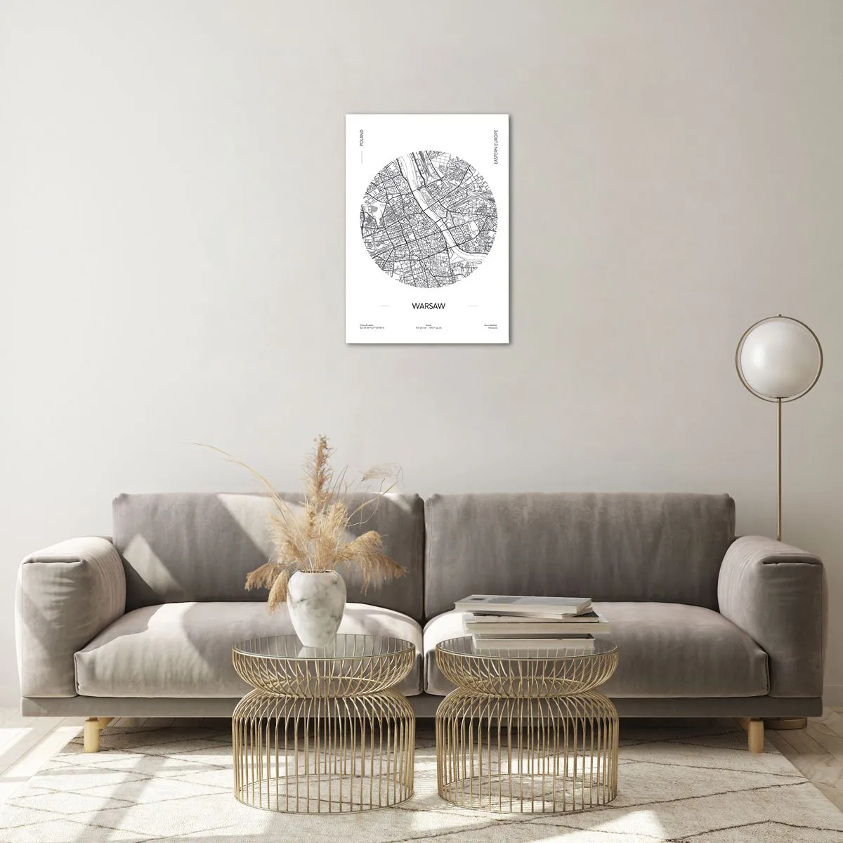 Billede på glas - Warszawas anatomi - 50x70 cm