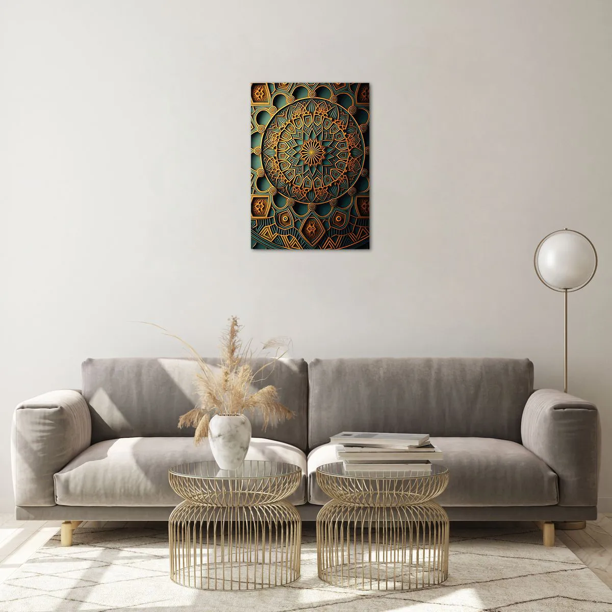 Quadro em vidro - Em uma atmosfera árabe - 50x70 cm