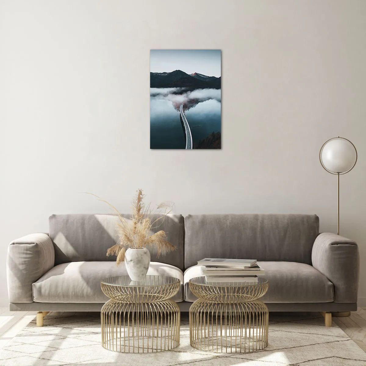 Tablou pe sticlă - Peste o apă netedă ca o oglindă - 50x70 cm