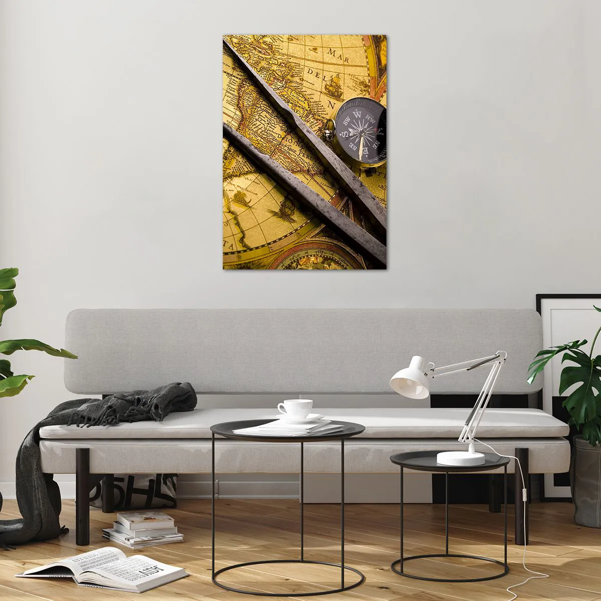 Quadro em vidro - Onde estão esses tesouros? - 70x100 cm