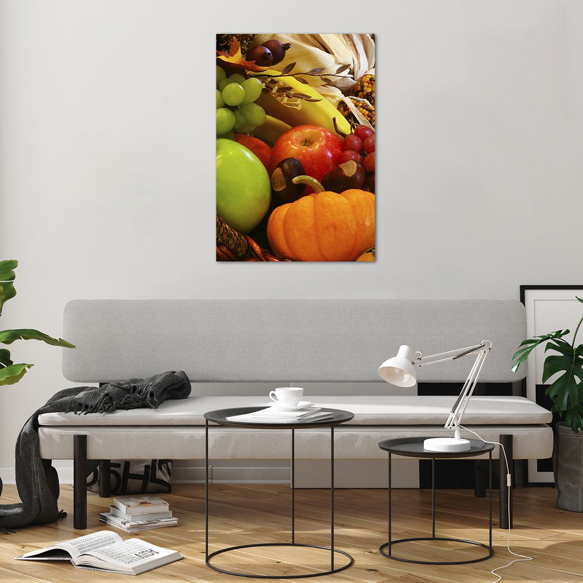 Obraz na plátne Gastronomie, Obraz na plátne Fruit, Obraz na plátne Groenten, Obraz na plátne Rieten Mand, Obraz na plátne Stilleven