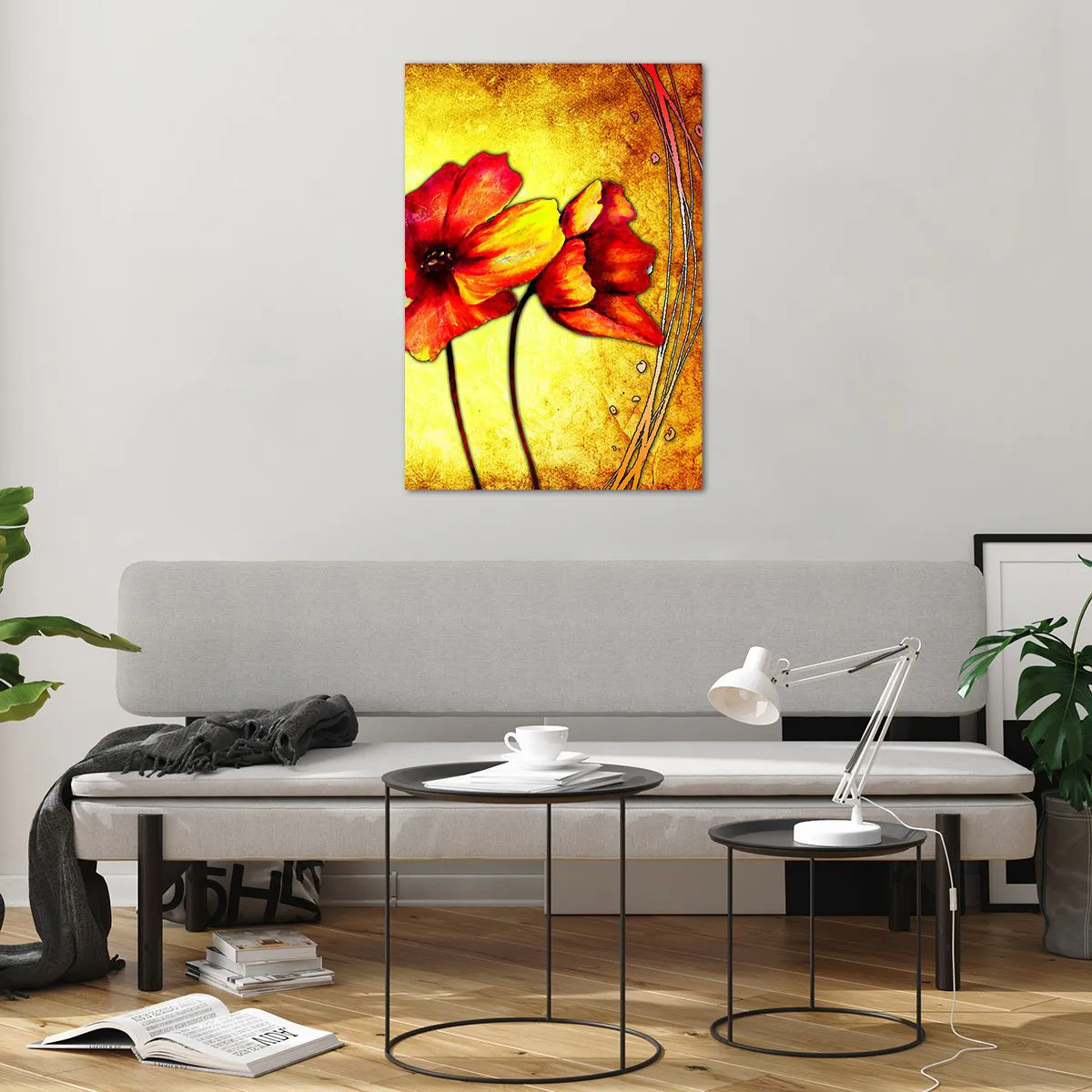 Obraz na skle - V secesnej dekorácii - 70x100 cm