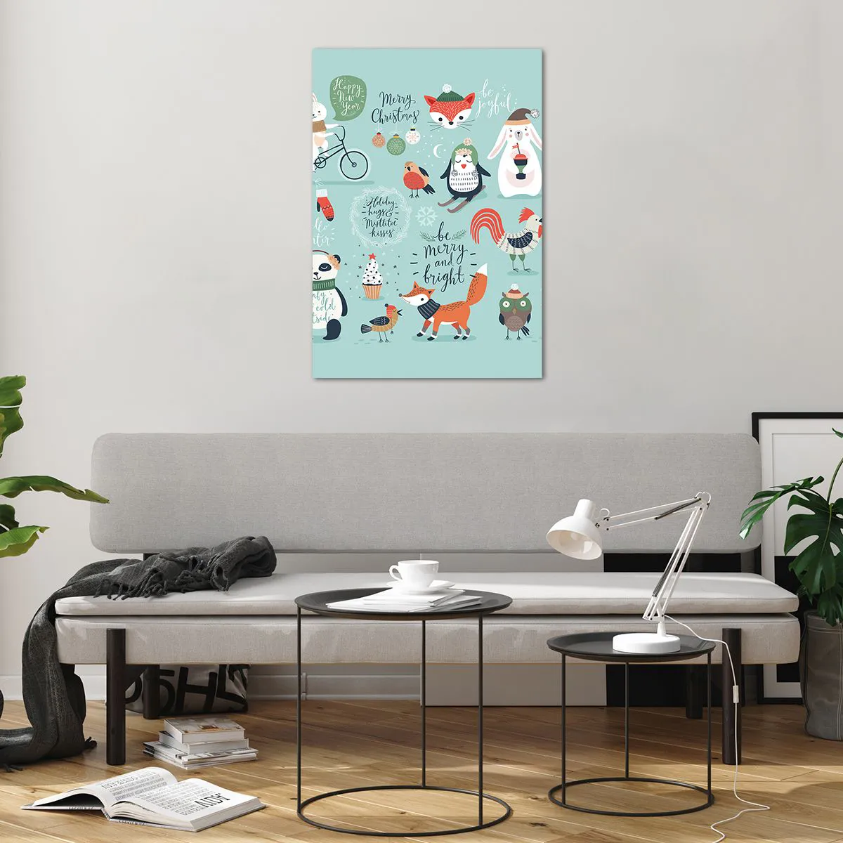 Glastavla - Bild på glas - Må det alltid vara jul! - 70x100 cm