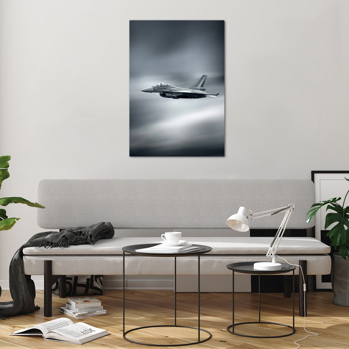 Billede på glas Jagerfly, Billede på glas Militært fly, Billede på glas Jet, Billede på glas Fly, Billede på glas hær