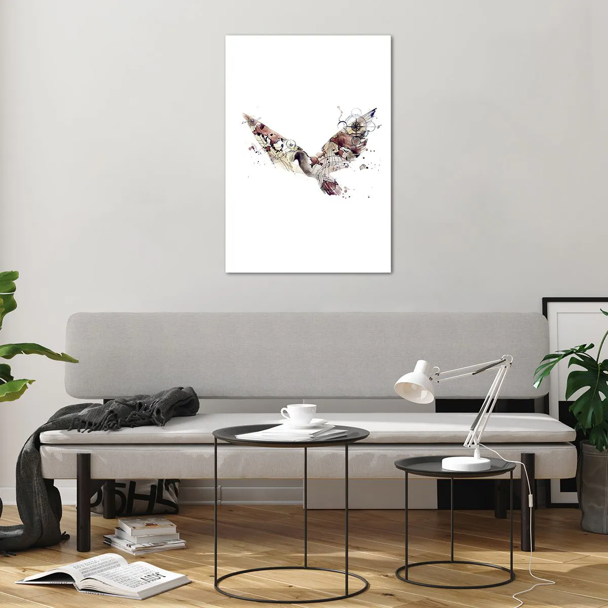 Tablou pe sticlă - Vagabondul cu capul în nori - 70x100 cm