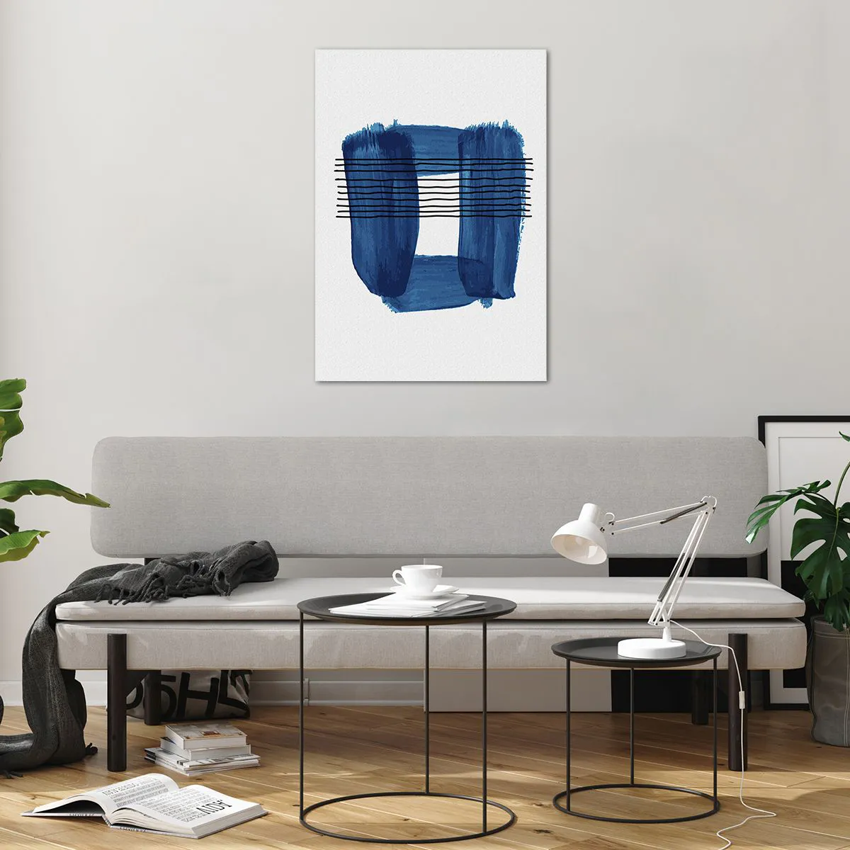 Üveg kép - Kékes-fekete - 70x100 cm