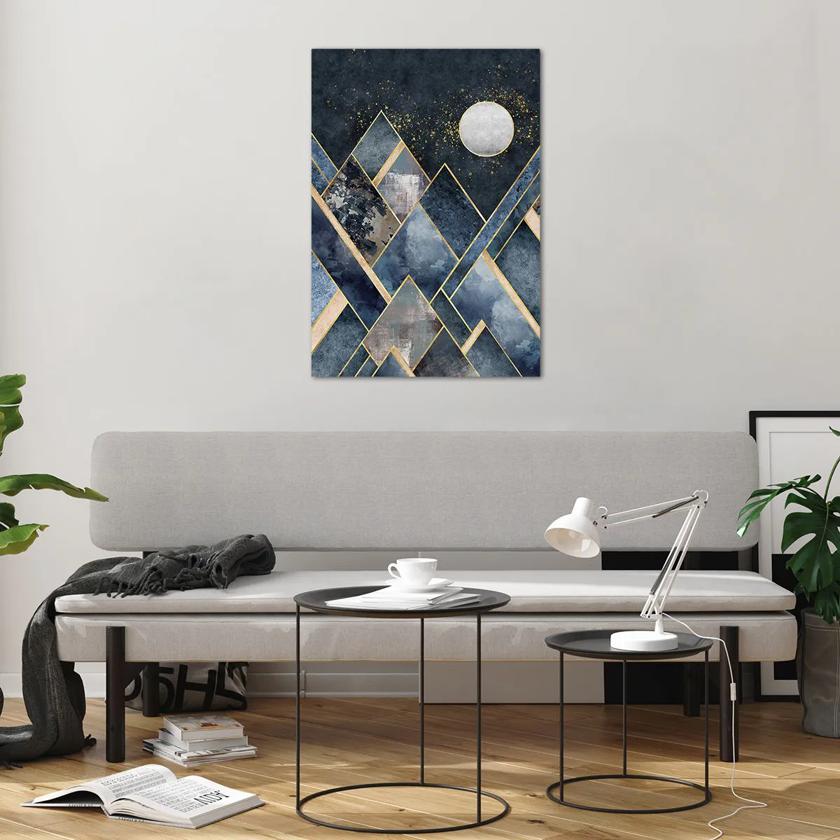 Tablou pe sticlă - Peisaj geometric - 70x100 cm