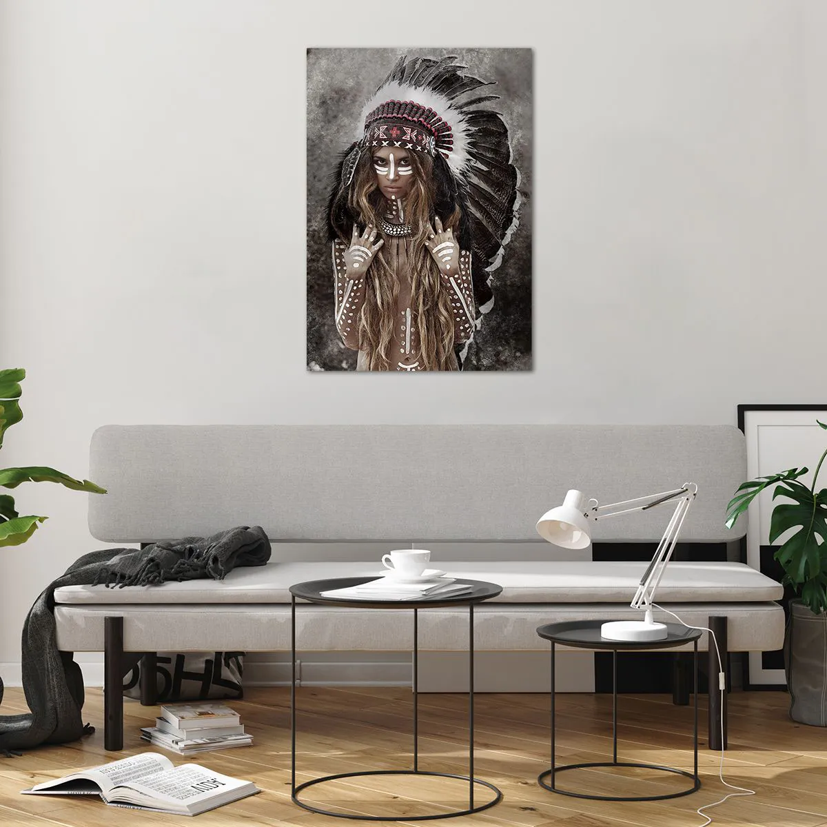 Impression sur verre - Image sur verre - Secret de la force de la tribu - 70x100 cm