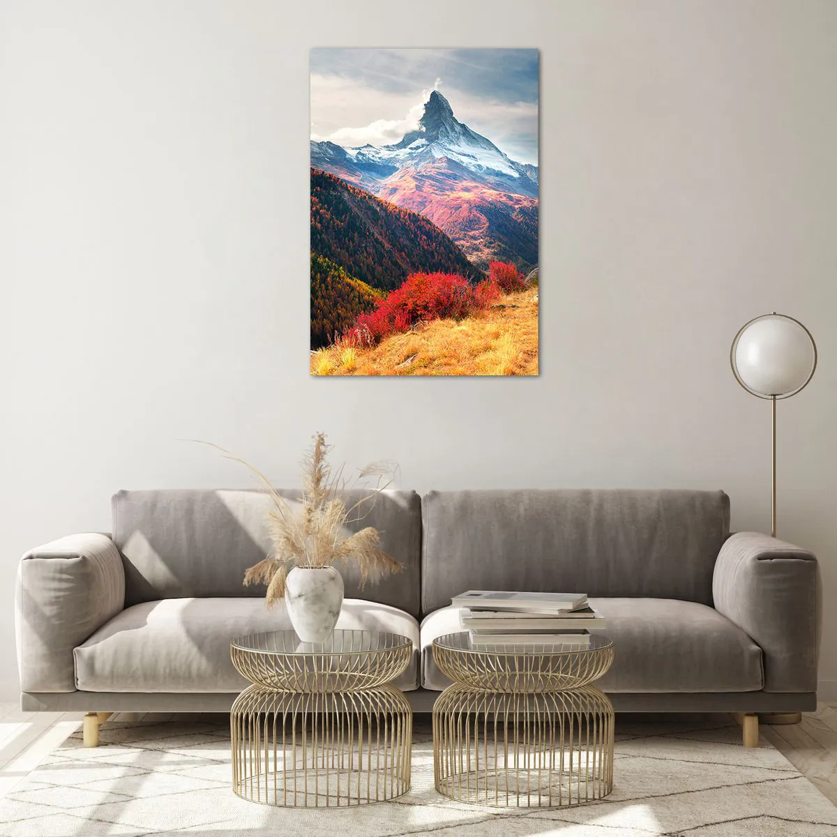 Tablou pe sticlă - Toamnă alpină - 70x100 cm