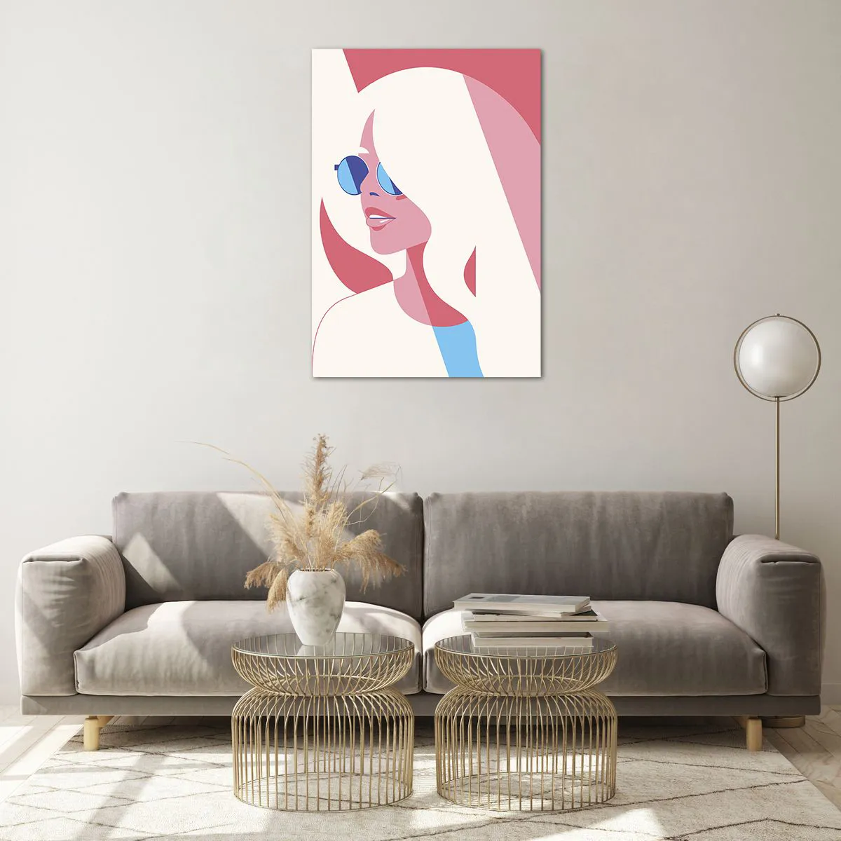 Glass picture - She Was a Blonde Girl… - 70x100 cm
