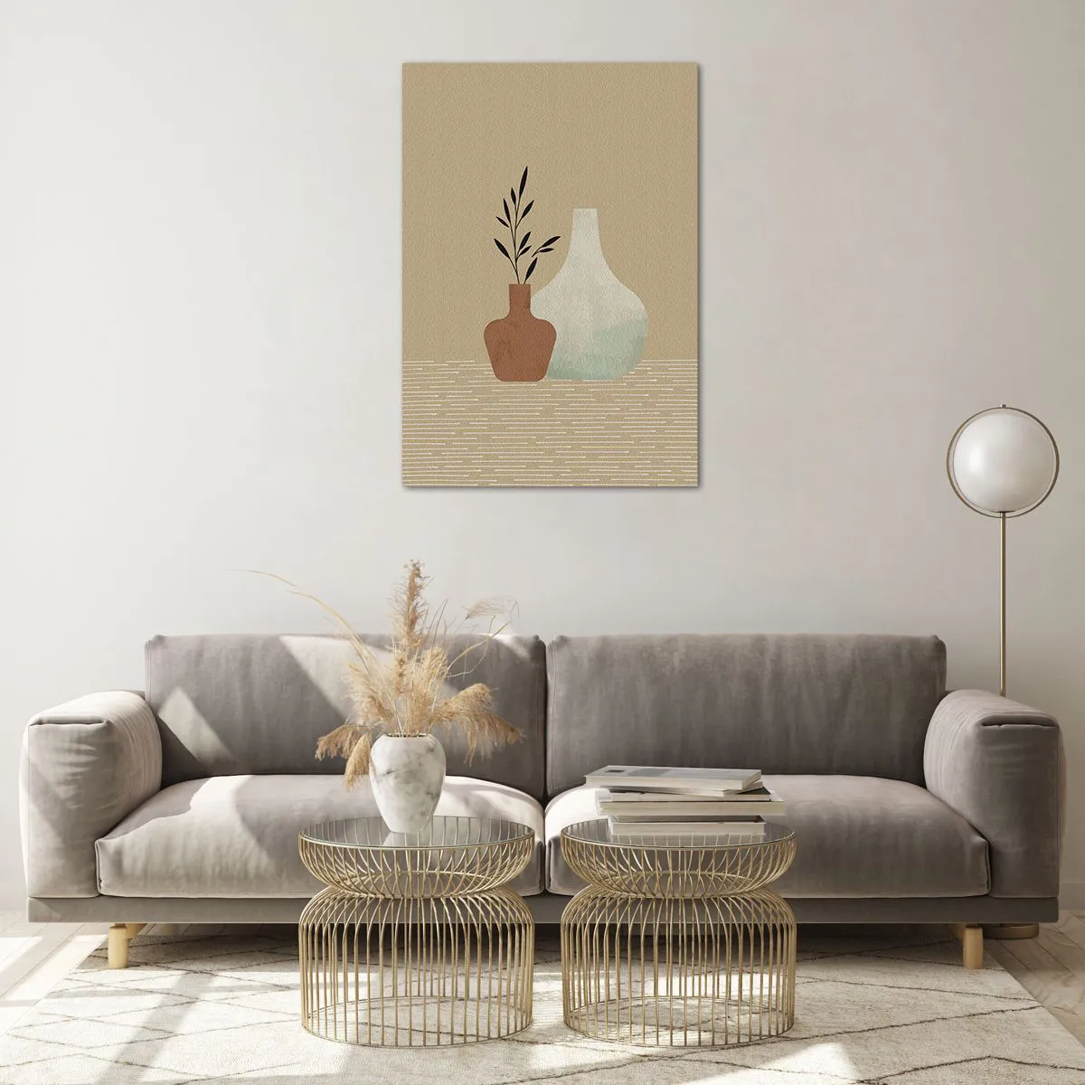 Schilderen op glas - De vaas en zijn idee - 70x100 cm