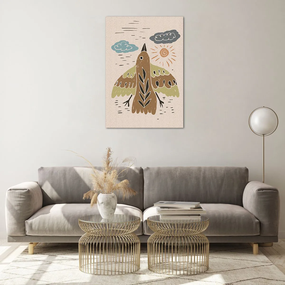 Quadro em vidro - Bom vôo - 70x100 cm