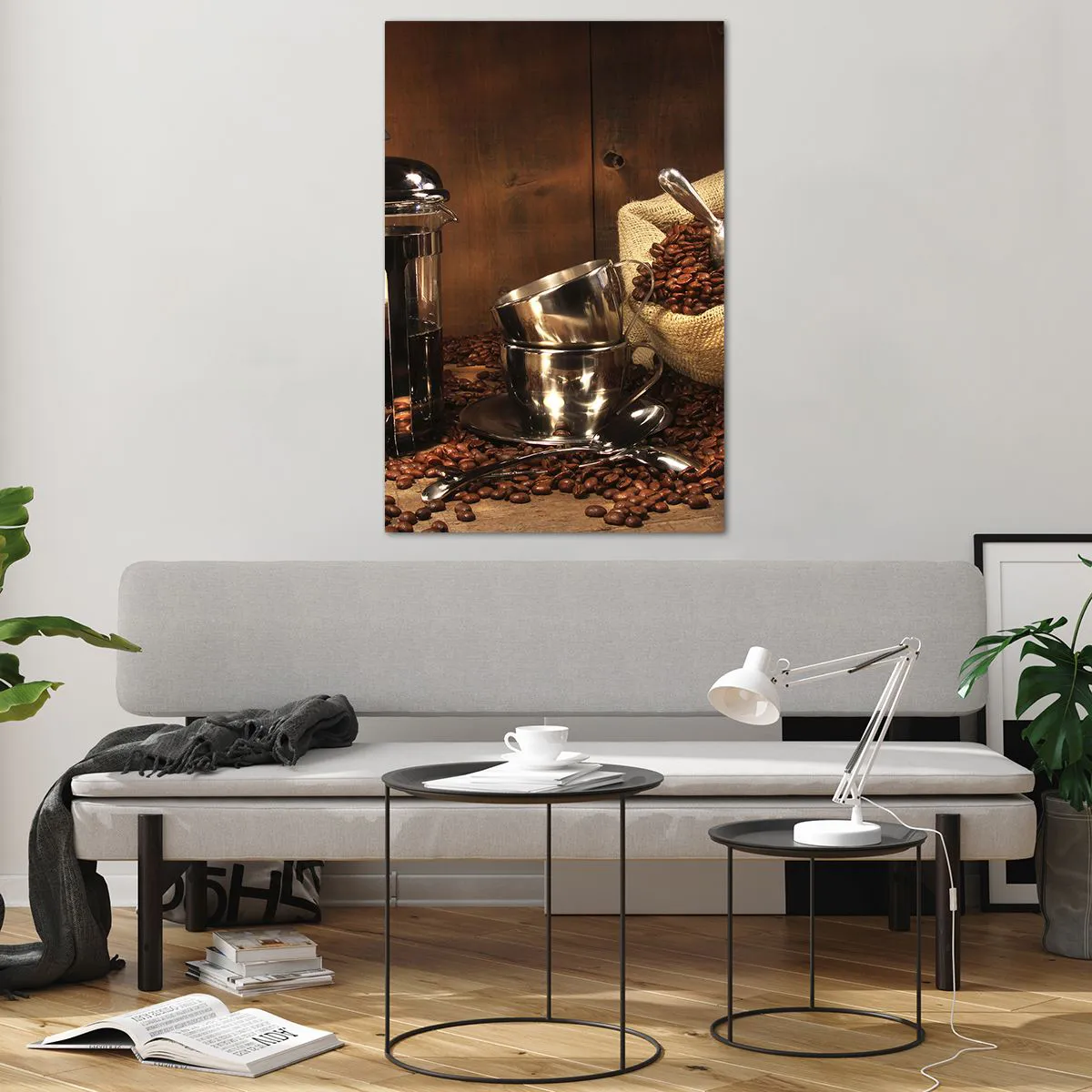 Obraz na skle - Kouzlo kávy - aroma a chuť - 80x120 cm