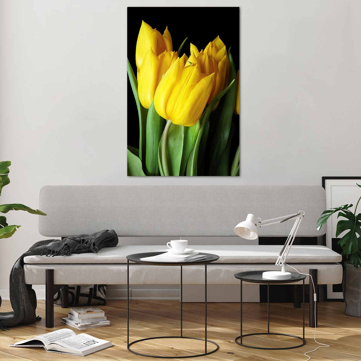 Bilder auf glas Blumen, Bilder auf glas Tulpen, Bilder auf glas Blumenstrauß, Bilder auf glas Gelbe Tulpen, Bilder auf glas Floristen