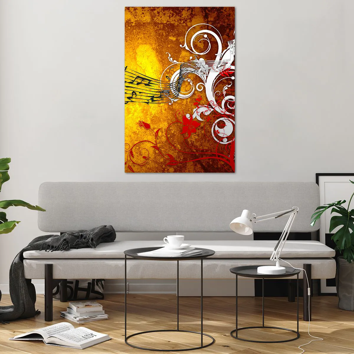 Obraz na skle - Nech znie hudba - 80x120 cm