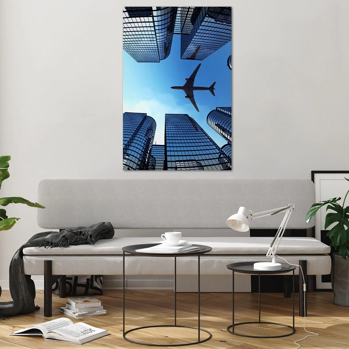 Schilderen op glas - Het uitzicht vanuit het glazen ravijn - 80x120 cm