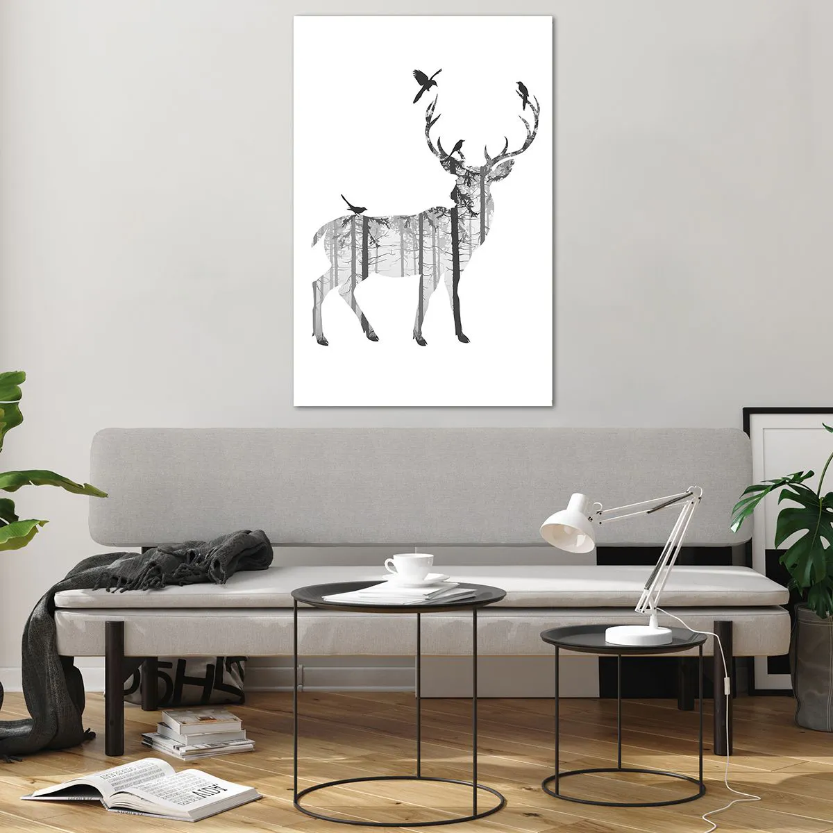 Billede på glas - Skovens gode ånd - 80x120 cm