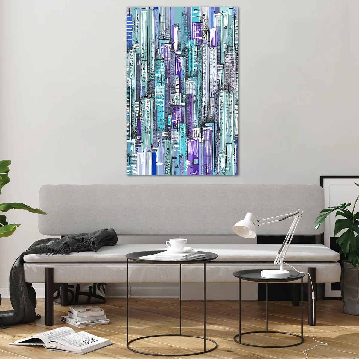 Glass picture - Blue as the Sky - 80x120 cm