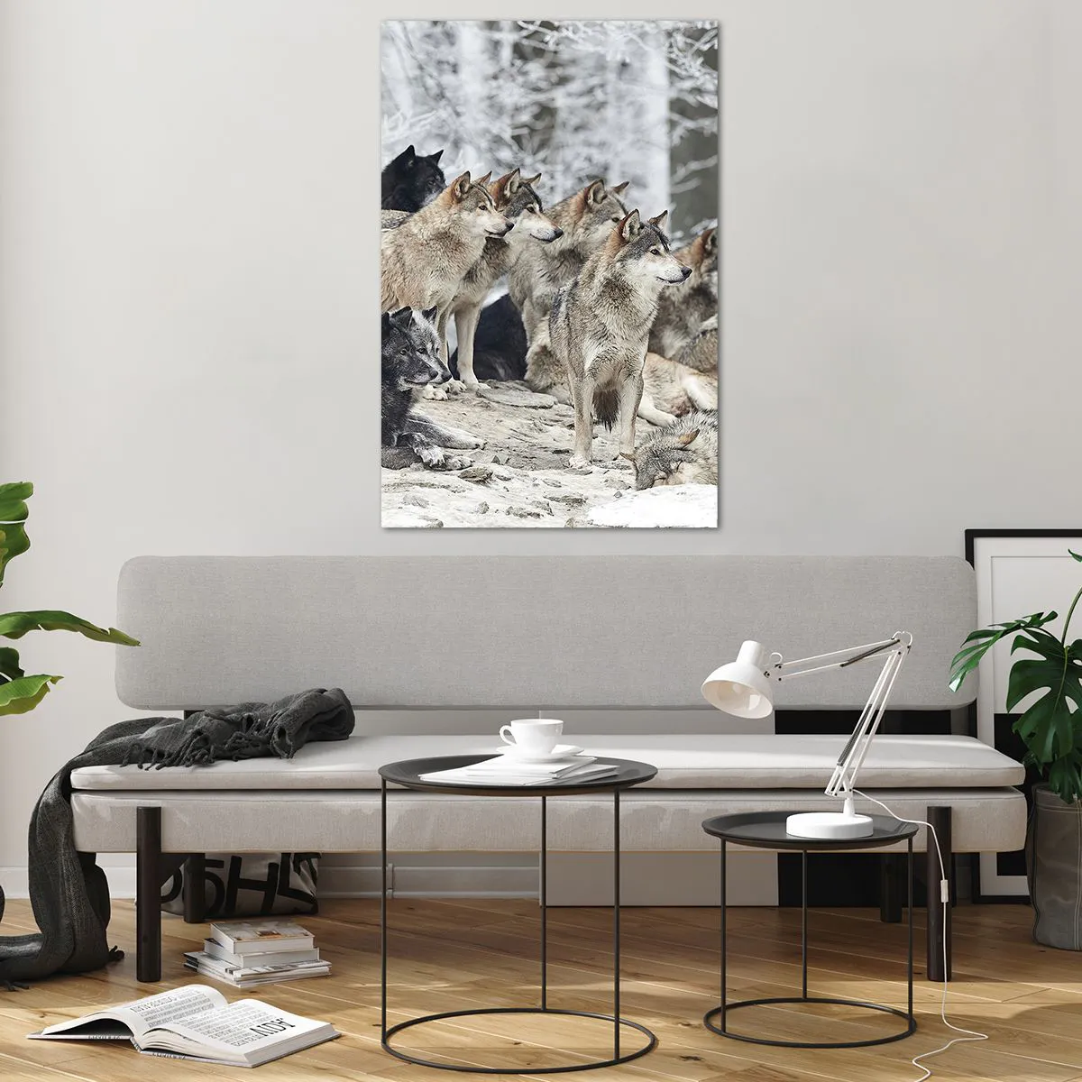 Billede på glas - Familie og venner - 80x120 cm