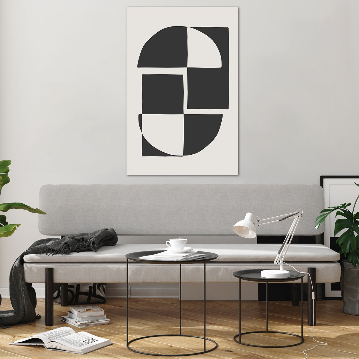 Impression sur verre Abstraction, Impression sur verre Art, Impression sur verre Noir Et Blanc, Impression sur verre Art Moderne, Impression sur verre Géométrie