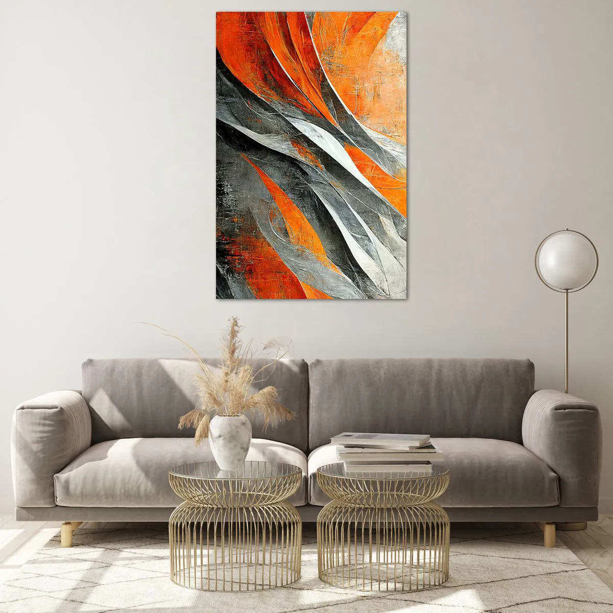 Glastavla - Bild på glas - Värme och kyla - 80x120 cm