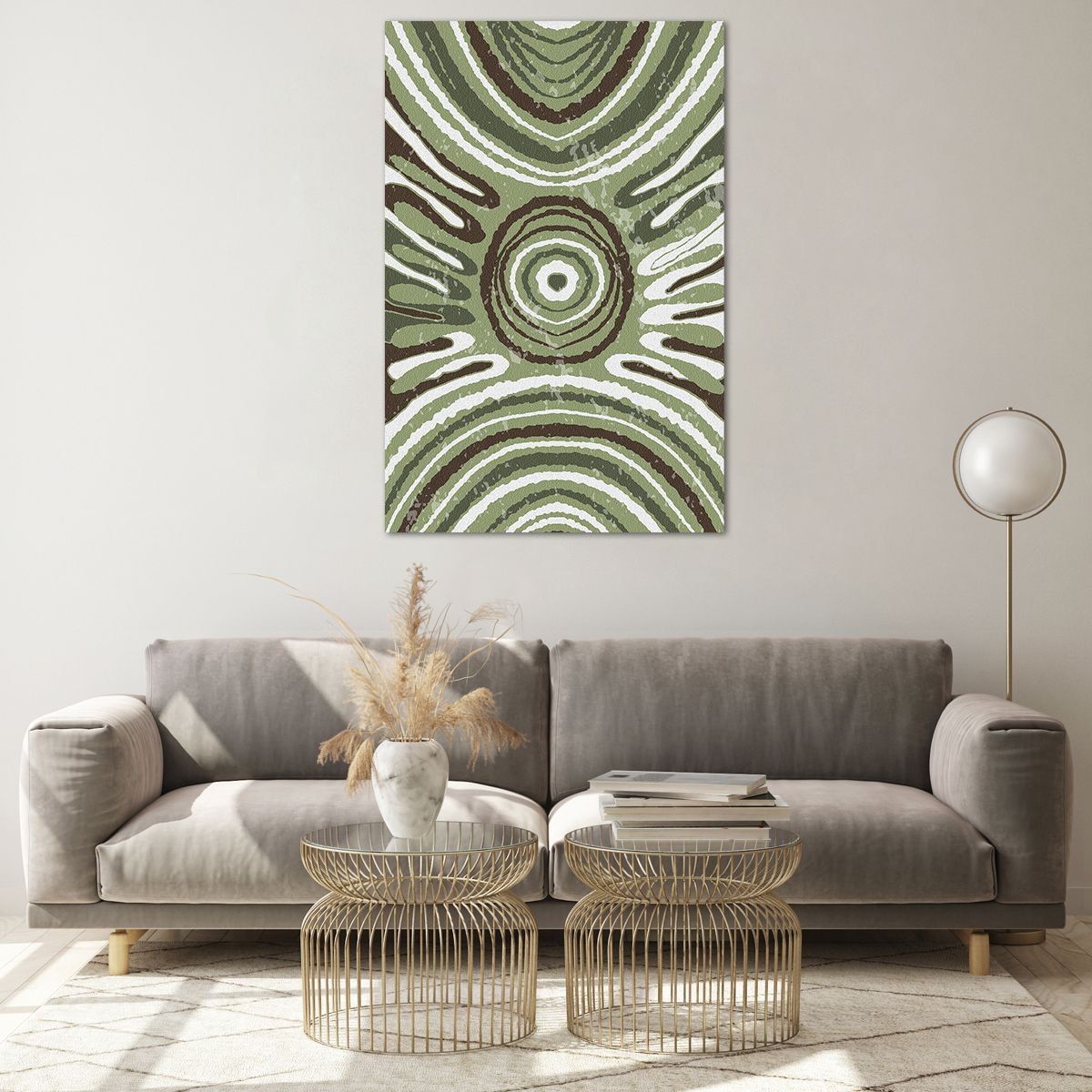 Tableau Mural Verre ARTTOR Abstraction Minimaliste 80x120 Cm - Décoration Moderne