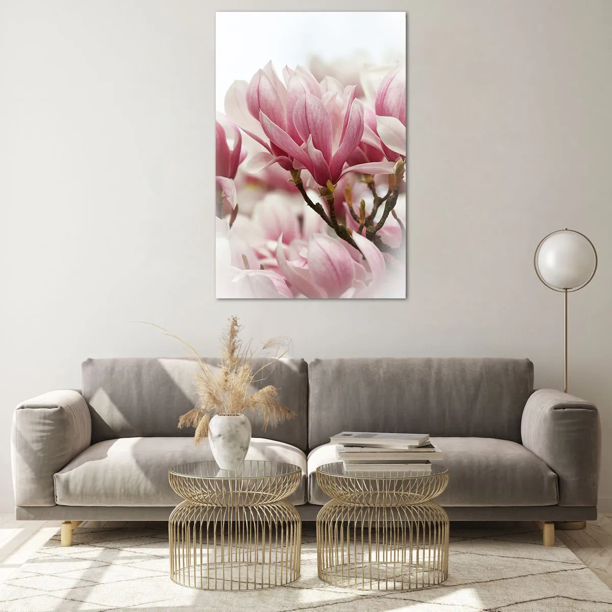 Impression sur verre - Image sur verre - Fleurs de printemps - 80x120 cm