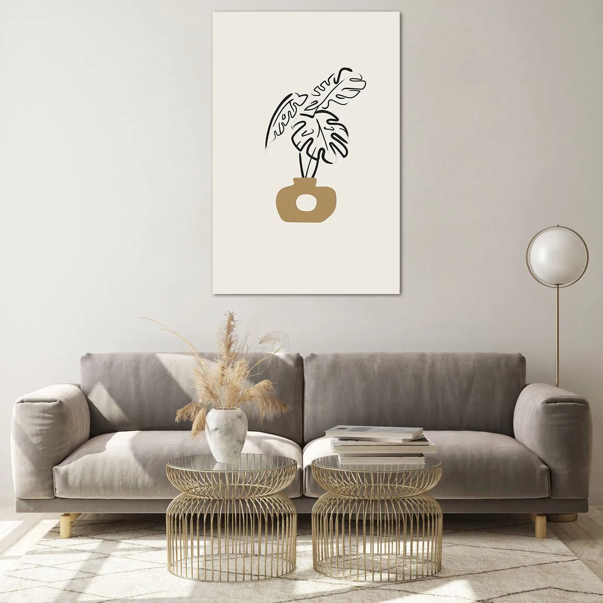 Impression sur verre - Image sur verre - Monstera – décoration de la maison - 80x120 cm