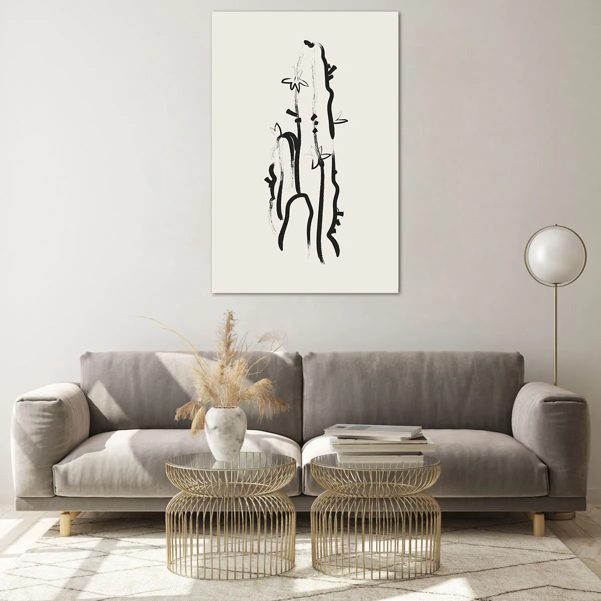 Üveg kép - Virágzó gyógynövény - 80x120 cm