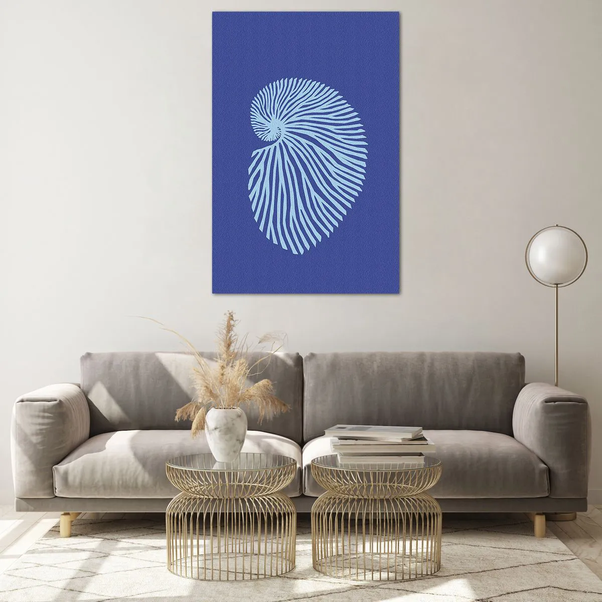 Quadro em vidro - O nascimento da concha - 80x120 cm