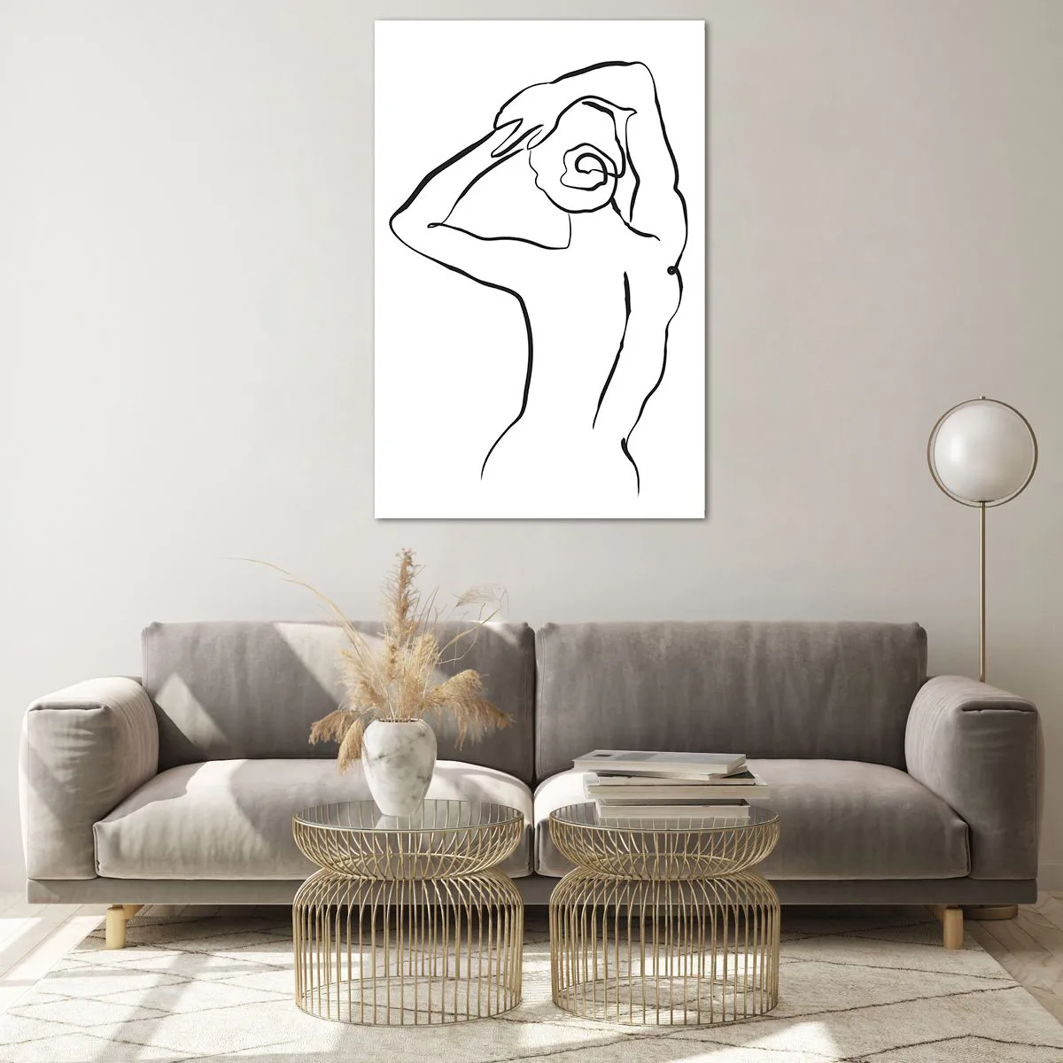 Glass picture - Nude in the Morning - 80x120 cm