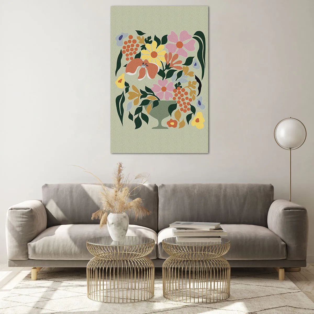 Impression sur verre - Image sur verre - Un bouquet plein de vie - 80x120 cm